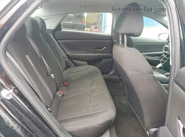 KMHLM4AGXNU286567 2022 HYUNDAI ELANTRA Black უკანა სავარძლების ხედი