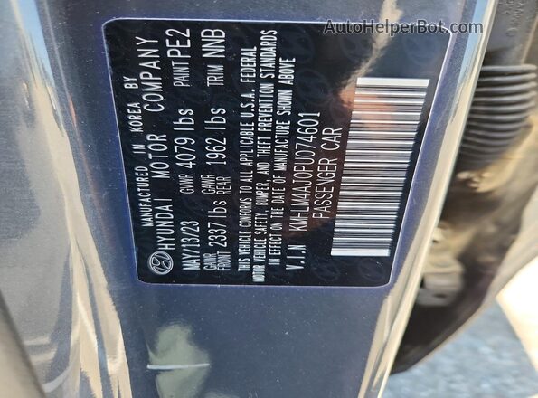 KMHLM4AJ0PU074601 2023 HYUNDAI ELANTRA Серый Вид наклейки с VIN-кодом