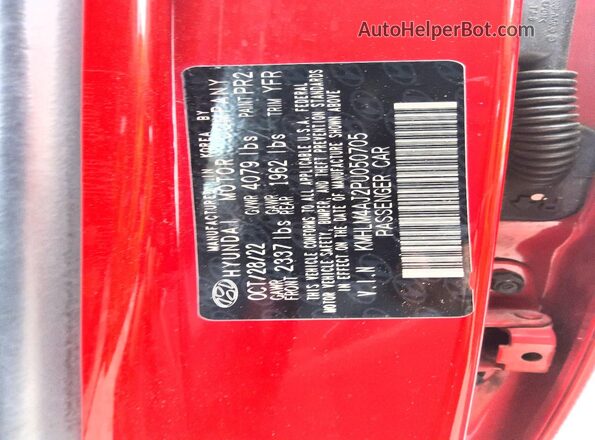 KMHLM4AJ2PU050705 2023 HYUNDAI ELANTRA Red Շարժիչի բաժամունքի տեսք