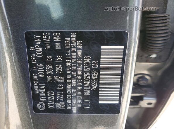 KMHLM4DG2RU673048 2024 HYUNDAI ELANTRA Gray Vista de la etiqueta del VIN