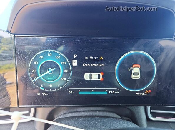 KMHLM4DG3RU701052 2024 HYUNDAI ELANTRA Blue ხელსაწყოთა პანელის ხედი