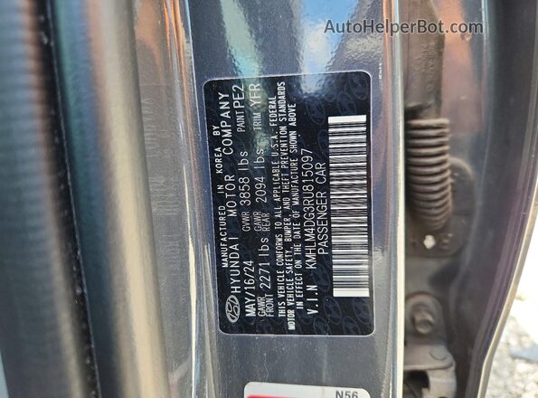 KMHLM4DG3RU815097 2024 HYUNDAI ELANTRA Gray Engine compartment view