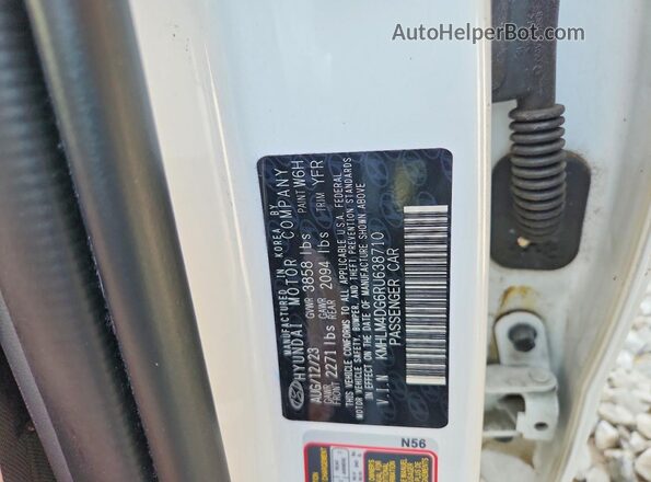 KMHLM4DG6RU638710 2024 HYUNDAI ELANTRA White Engine compartment view