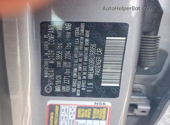 KMHLM4DG8RU768956 2024 HYUNDAI ELANTRA Silver Engine compartment view