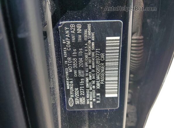 KMHLM4DG8SU897771 2025 HYUNDAI ELANTRA Черный Вид наклейки с VIN-кодом
