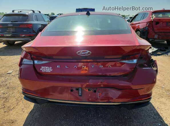 KMHLN4AG0MU167633 2021 HYUNDAI ELANTRA Red Հետևի տեսք