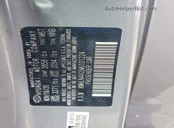 KMHLN4AG5MU101224 2021 HYUNDAI ELANTRA Silver Widok komory silnika