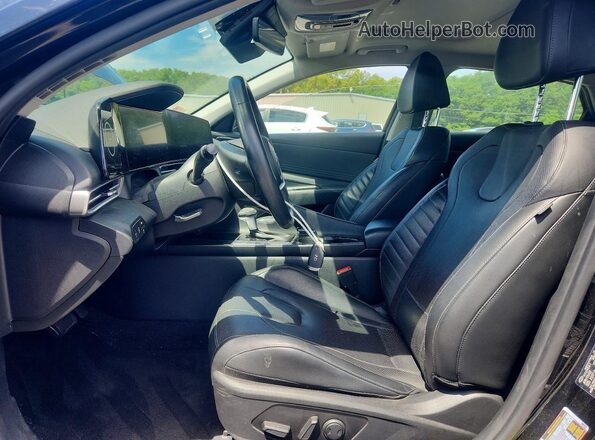 KMHLN4AJ1NU030570 2022 HYUNDAI ELANTRA Black Front interior view