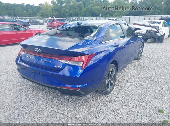 KMHLN4AJ3PU092488 2023 HYUNDAI ELANTRA HYBRID Синий Задняя правая четверть