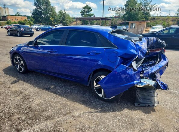 KMHLP4AG2NU357025 2022 HYUNDAI ELANTRA Blue Tył lewy