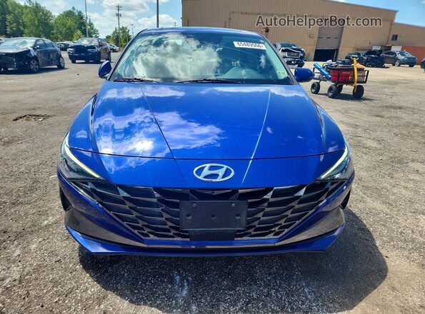 KMHLP4AG2NU357025 2022 HYUNDAI ELANTRA Blue Widok z przodu