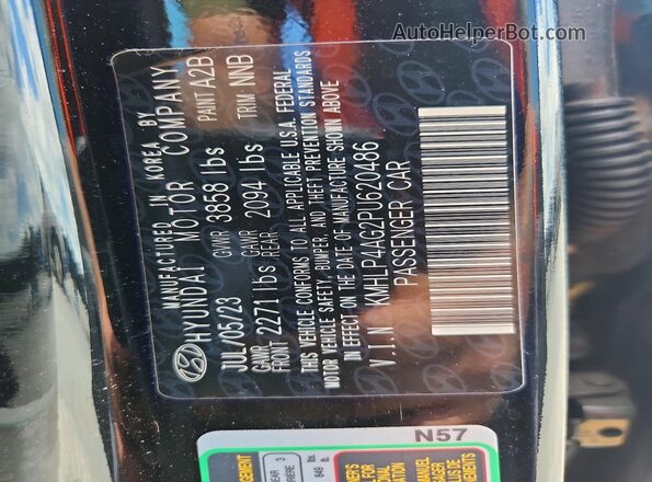 KMHLP4AG2PU620486 2023 HYUNDAI ELANTRA Black Vista del compartimento del motor