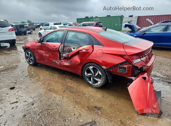 KMHLP4AG3MU154174 2021 HYUNDAI ELANTRA Red Հետևի ձախ
