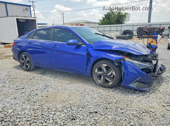 KMHLP4AG4PU480683 2023 HYUNDAI ELANTRA Синий Передняя правая четверть