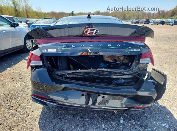 KMHLP4AG6PU383906 2023 HYUNDAI ELANTRA Черный Вид сзади