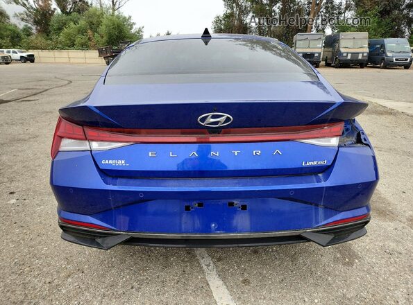 KMHLP4AG6PU484119 2023 HYUNDAI ELANTRA Синий Вид сзади