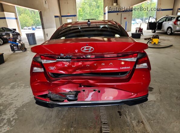 KMHLP4AG8MU118593 2021 HYUNDAI ELANTRA Red უკანა ხედი