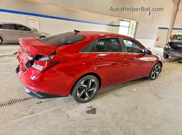 KMHLP4AG8MU118593 2021 HYUNDAI ELANTRA Red უკანა მარჯვენა