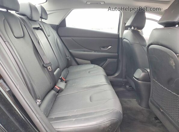 KMHLP4AG8PU589986 2023 HYUNDAI ELANTRA Black უკანა სავარძლების ხედი