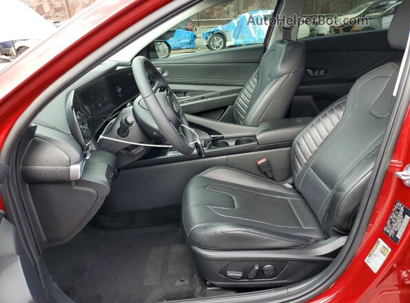 KMHLP4AGXPU593196 2023 HYUNDAI ELANTRA Бордовый Вид салона спереди