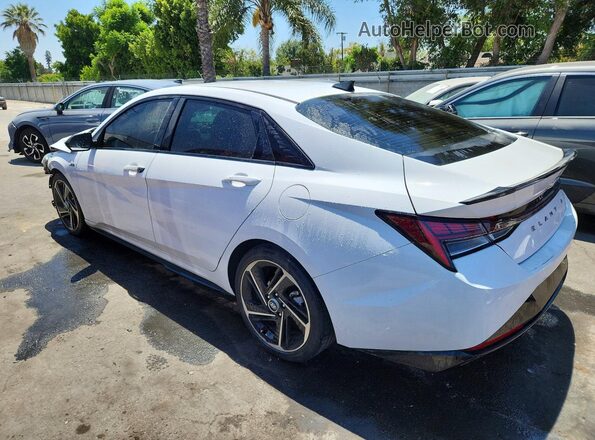 KMHLR4AF0NU244093 2022 HYUNDAI ELANTRA White უკანა მარცხენა