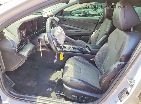 KMHLR4AF0NU244093 2022 HYUNDAI ELANTRA White წინა სალონის ხედი