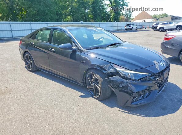 KMHLR4AF1PU378873 2023 HYUNDAI ELANTRA Black Передня права чверть
