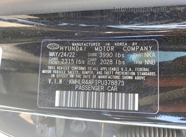 KMHLR4AF1PU378873 2023 HYUNDAI ELANTRA Black Вид підкапотного простору