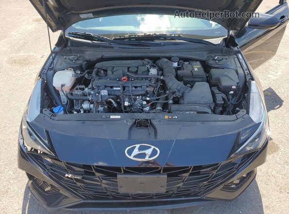 KMHLR4AF1PU378873 2023 HYUNDAI ELANTRA Black Вид задньої частини салону