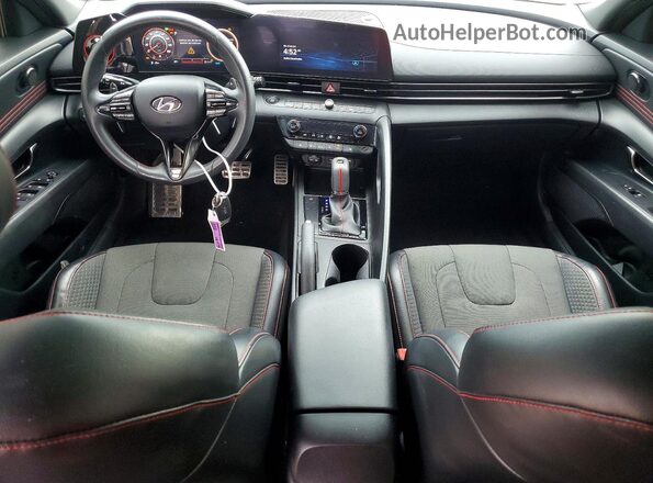 KMHLR4AF2PU514377 2023 HYUNDAI ELANTRA Black წინა პანელის ხედი