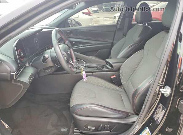KMHLR4AF2PU514377 2023 HYUNDAI ELANTRA Black წინა სალონის ხედი