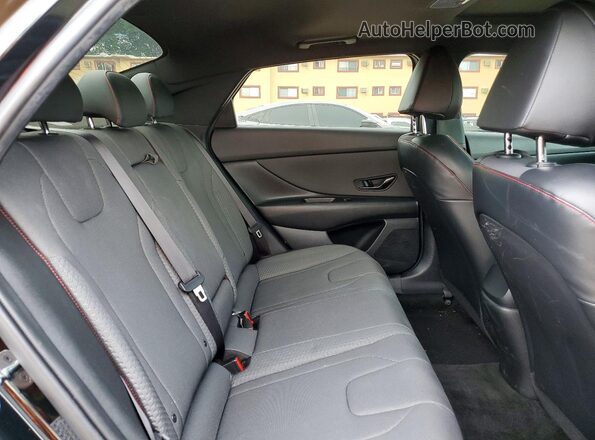 KMHLR4AF2PU514377 2023 HYUNDAI ELANTRA Black უკანა სავარძლების ხედი