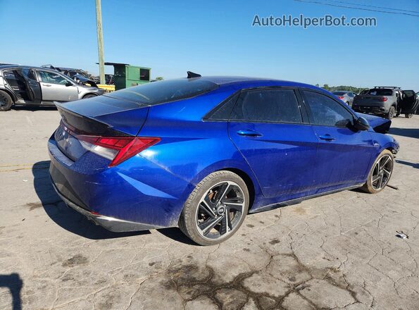 KMHLR4AF3PU476044 2023 HYUNDAI ELANTRA Blue Trasero derecho