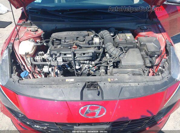 KMHLR4AF4NU266839 2022 HYUNDAI ELANTRA Red Widok z tyłu