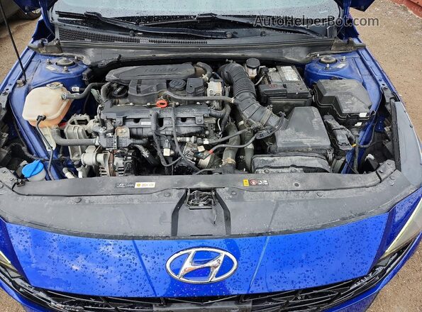 KMHLR4AF4NU273791 2022 HYUNDAI ELANTRA Blue Widok wnętrza z tyłu