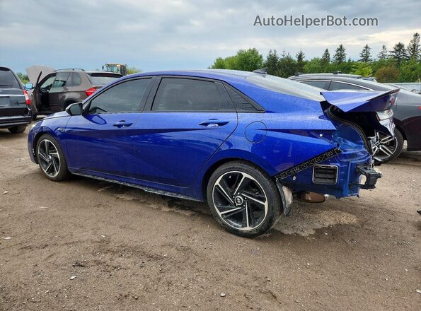 KMHLR4AF4NU273791 2022 HYUNDAI ELANTRA Blue Tył lewy