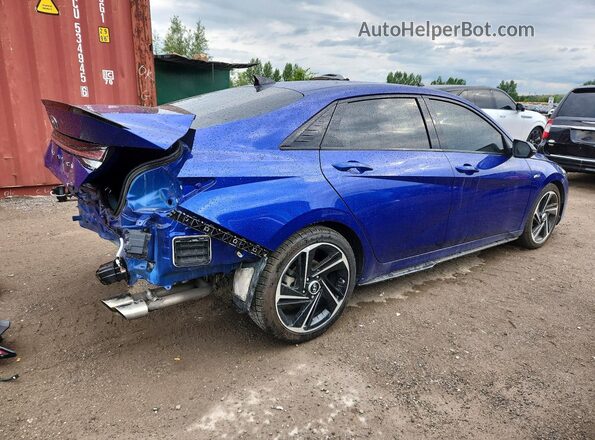KMHLR4AF4NU273791 2022 HYUNDAI ELANTRA Blue Tył prawy