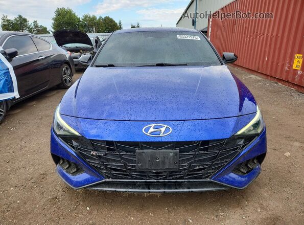 KMHLR4AF4NU273791 2022 HYUNDAI ELANTRA Blue Widok z przodu
