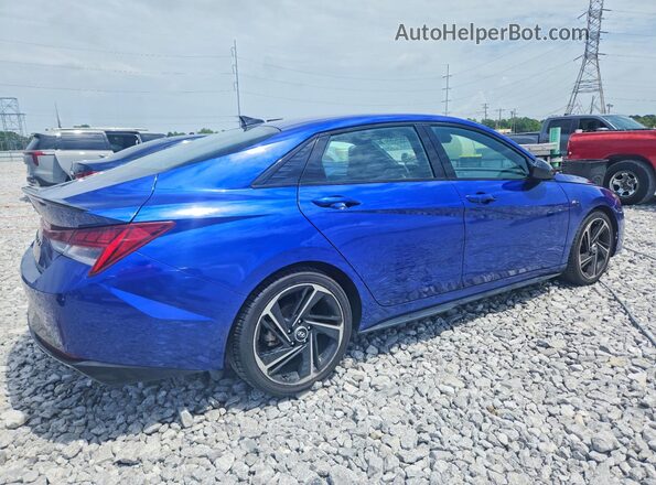 KMHLR4AF4PU608793 2023 HYUNDAI ELANTRA Синий Задняя правая четверть