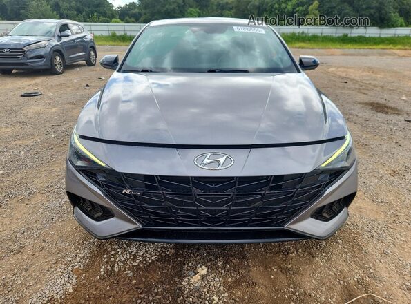 KMHLR4AF7NU234550 2022 HYUNDAI ELANTRA Gray Դիմացի տեսք