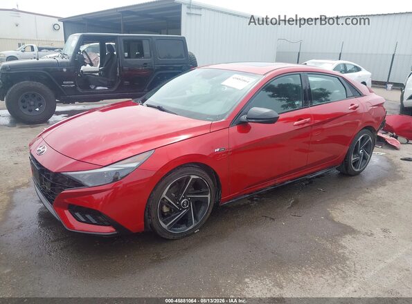 KMHLR4AF7NU243295 2022 HYUNDAI ELANTRA Red Przód lewy
