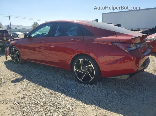 KMHLR4AF8MU181534 2021 HYUNDAI ELANTRA Red Rear left
