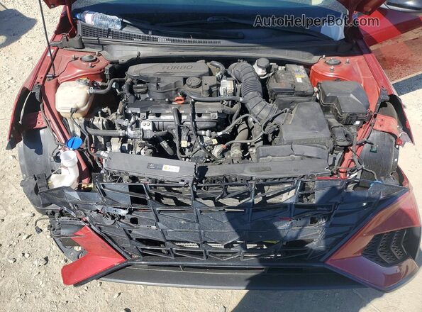 KMHLR4AF8MU181534 2021 HYUNDAI ELANTRA Red Rear interior view