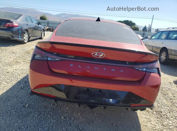 KMHLR4AF8MU181534 2021 HYUNDAI ELANTRA Red Rear view