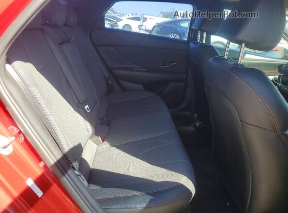 KMHLR4AF8MU181534 2021 HYUNDAI ELANTRA Red Rear seats view