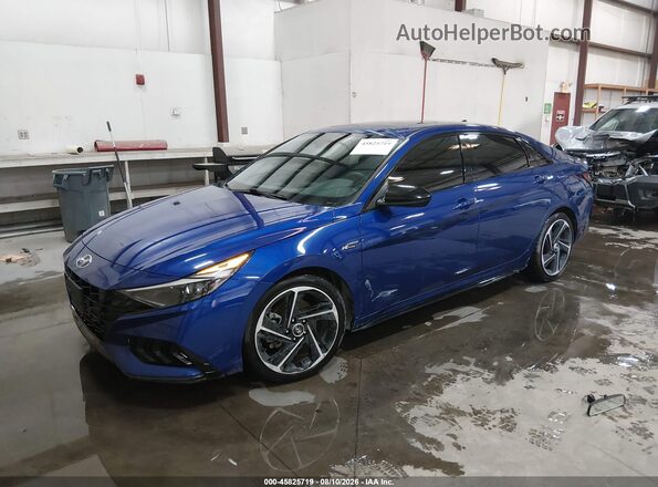 KMHLR4AF9MU198147 2021 HYUNDAI ELANTRA Blue Front left
