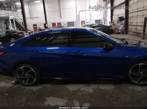 KMHLR4AF9MU198147 2021 HYUNDAI ELANTRA Blue Rear interior view