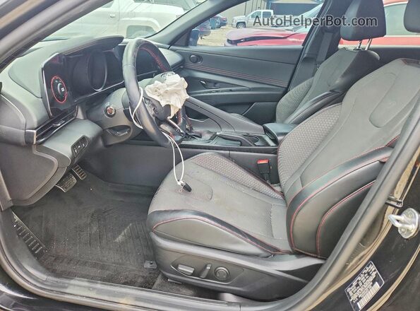 KMHLR4AF9NU305456 2022 HYUNDAI ELANTRA Black Widok wnętrza z przodu