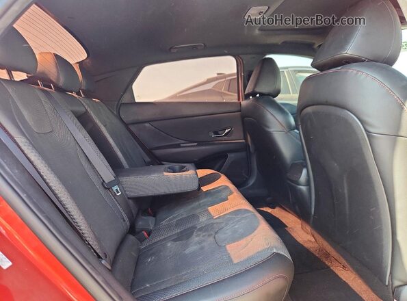KMHLR4AFXNU317017 2022 HYUNDAI ELANTRA Красный Вид задних сидений