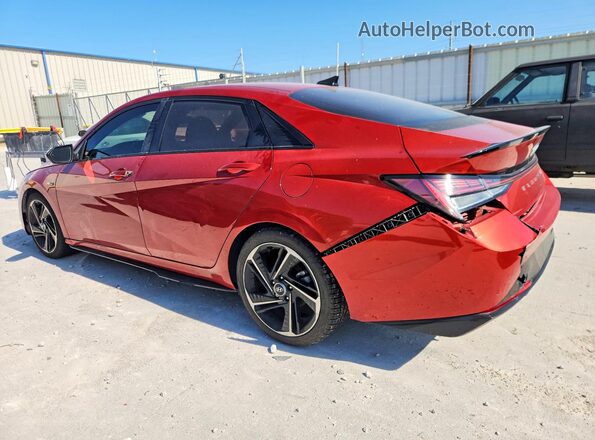 KMHLR4AFXNU317017 2022 HYUNDAI ELANTRA Красный Задняя левая четверть